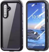 Oem Vandeniui atsparus dėklas SHELLBOX A36 skirtas Samsung Galaxy A36 juodos spalvos