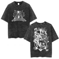 Anime Jojo Bizarre Adventure Dio Brando The World Vintage Acid Washed T Shirts Men Women Cotton Casual Short Sleeves Tshirts S