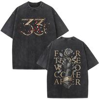Vintage Washed Esquie Game Clair Obscur Expedition  T Shirts Men Women Fashion Gothic Oversized Short Sleeve Tshirts Cosplay S