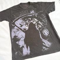 Vintage Y2K Tap Out Black Raven Grim Reaper AOP Large Made In USA Rare T T-Shirt S