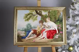 Beldizart Kryželiu siuvinėjimo rinkinys "Piemuo, grojantis fleita piemenėlei" 59x41.5 cm S/MK111