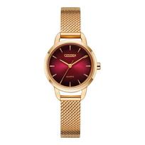 CITIZEN JT Sweet Water Bomb Business Casual Women's Watch Gift Quartz Steel Strap Women's Watch Red Dial EQ3003-50Z raudona
