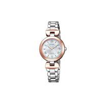 CITIZEN 50-meter waterproof fashion style light Quartz titanium strap women's watch silver dial ES9425-54A mėlyna