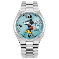 CITIZEN xDisney TSUYOSA serija 50 metrų atsparumas vandeniui vaikiškas Automatinis Plieninis dirželis 40 mm vyriškas laikrodis mėlynas ciferblatas NJ0156-50L mėlyna