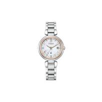 CITIZEN xc 50 meters waterproof solar Quartz titanium strap 29mm women's watch white dial ES9466-65W mėlyna