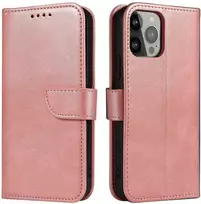 Hurtel Magnet dėklas case Samsung Galaxy S23+ flip cover wallet stand dėklas telefonui rožinės spalvos