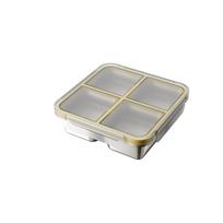 Leak-Proof Snack Box Square Ice Cube Tray Easy To Clean Food Container  Kid geltona