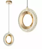 Toolight Krištolinis Pakabinamas Šviestuvas G119-1CP GOLD
