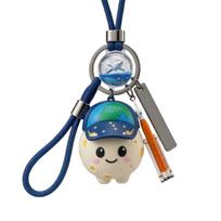 Artemis II Inspired Plush Keychain with Astronaut Motif Decorative Pendant for Backpack Car Keys Accessories One Size
