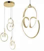 Lubinis šviestuvas Toolight Pakabinamas LED šviestuvas G082-3CPR Gold