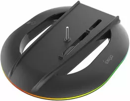 iPega P5S035SAH vertikalus stovas (2xUSB-A) su RGB, skirtas PS5 Slim / PS5 Pro Juodas