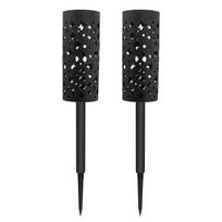 2Pcs Cemetery Vase with Long Spike Stake Large Drainage Holes Easy to Install Hollow Design Weather Resistant Memorial Day Cemetery Floral Holder juoda
