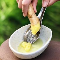 1PC Stainless Steel Garlic Ginger Mashing Spoon, Manual Kitchen Tool for Puree, Easy Clean Durable Masher for Grinding dangaus mėlyna spalva