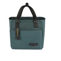 Insulated Lunch Bag Portable Handheld Bento Box Carrier Food Storage Tote Bag with Durable Handles for Students and Office Use one size žalia