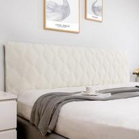 Viskas įskaičiuota Super Soft Smooth dygsniuotas galvos apdangalas Storas aksominis galvūgalio užvalkalas Vienspalvis lovos nugaros užvalkalas nuo dulkių W100 x H70cm smėlis