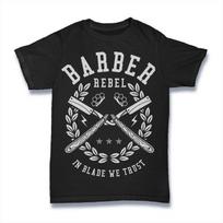 Barber Rebel T-Shirt Mens Womens Tees Top. In Blade We Trust 100% Cotton Premium Graphic Tee NEW 4XL