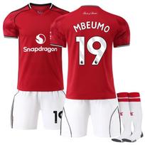 2025-26 „Manchester United“ namų #19MBEUMO sportinio treniruočių marškinėlių rinkinys su kojinėmis paaugliams, vaikams, suaugusiems futbolo aprangos komplektai 16