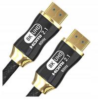 Solidny Kabel Przyłącze Hdmi - Hdmi 2.1 Plecionka 8K 4K 120Hz Konsola 5M