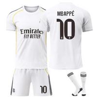 Real Madrid Mbappe Football Jersey Set White Fans Edition Kit 120-130 cm balta
