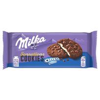 Milka Sensations Sausainiai Kakaviniai Su Šokolado Gabaliukais Ir Vanilės Skonio Įdaru 156 G