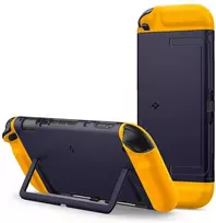 „Spigen Nano Pop“ dėklas, skirtas „Nintendo Switch 2“ – tamsiai mėlynas ir geltonas