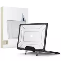 „Tech-Protect SmartShell Pro“ dėklas, skirtas „MacBook Air 13“ (2023–2025 M2 / M3 / M4) – skaidrus ir juodas
