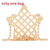 Mini Star Shape Box Bag With Chain Lock For Streetwear Fashion Gold
