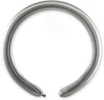 Balony Modeliny Rurki Srbrne Metaliczne 100Szt.