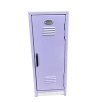 New Mini Makeup Storage Box with Lock Large Space Vertical File Cabinet Iron Piggy Bank Girl Gift violetinė