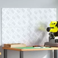 Laiptų danga Stačiakampio 4 pcs Sidabro 50 x 30 cm Aliuminis