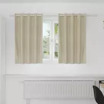 Užtemdymo užuolaidos 2 pcs Kreminė 140 x 140 cm Aksomas