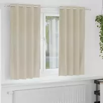Užtemdymo užuolaidos 2 pcs Kreminė 140 x 175 cm Aksomas