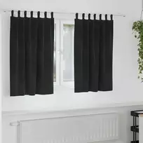 Užtemdymo užuolaidos 2 pcs Juoda 140 x 140 cm Aksomas