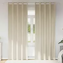 Užtemdymo užuolaidos 2 pcs Kreminė 140 x 245 cm Aksomas