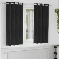 Užtemdymo užuolaidos 2 pcs Juoda 140 x 175 cm Aksomas