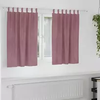 Užtemdymo užuolaidos 2 pcs Tamsiai rožinė 140 x 140 cm Aksomas