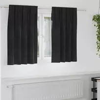 Užtemdymo užuolaidos 2 pcs Juoda 140 x 140 cm Aksomas