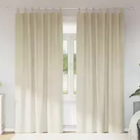 Užtemdymo užuolaidos 2 pcs Kreminė 140 x 260 cm Aksomas