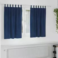 Užtemdymo užuolaidos 2 pcs Tamsiai mėlyna 140 x 140 cm Aksomas