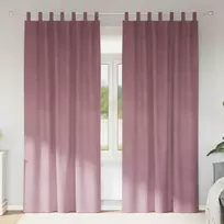 Užtemdymo užuolaidos 2 pcs Tamsiai rožinė 140 x 260 cm Aksomas
