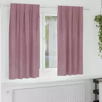 Užtemdymo užuolaidos 2 pcs Tamsiai rožinė 140 x 175 cm Aksomas