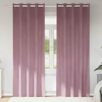 Užtemdymo užuolaidos 2 pcs Tamsiai rožinė 140 x 260 cm Aksomas