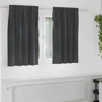 Užtemdymo užuolaidos 2 pcs Šviesiai pilka 140 x 140 cm Aksomas