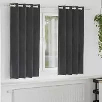 Užtemdymo užuolaidos 2 pcs Šviesiai pilka 140 x 175 cm Aksomas