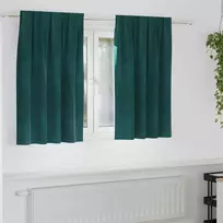Užtemdymo užuolaidos 2 pcs Tamsiai žalia 140 x 140 cm Aksomas