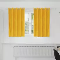 Užtemdymo užuolaidos 2 pcs Garučių geltona 140 x 140 cm Aksomas