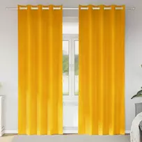 Užtemdymo užuolaidos 2 pcs Garučių geltona 140 x 225 cm Aksomas