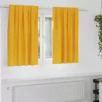 Užtemdymo užuolaidos 2 pcs Garučių geltona 140 x 140 cm Aksomas