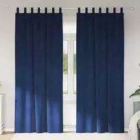 Užtemdymo užuolaidos 2 vnt. Tamsiai mėlyna 140 x 245 cm Aksomas