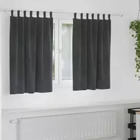 Užtemdymo užuolaidos 2 pcs Šviesiai pilka 140 x 140 cm Aksomas